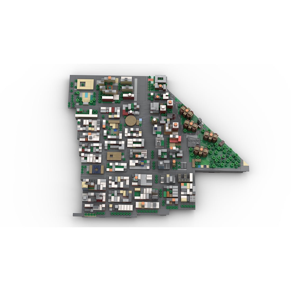 MOC - 225884 1/2000 Scale Lower Manhattan - LowerEastSide Module 1 Building Blocks - LesDiy - Building Blocks