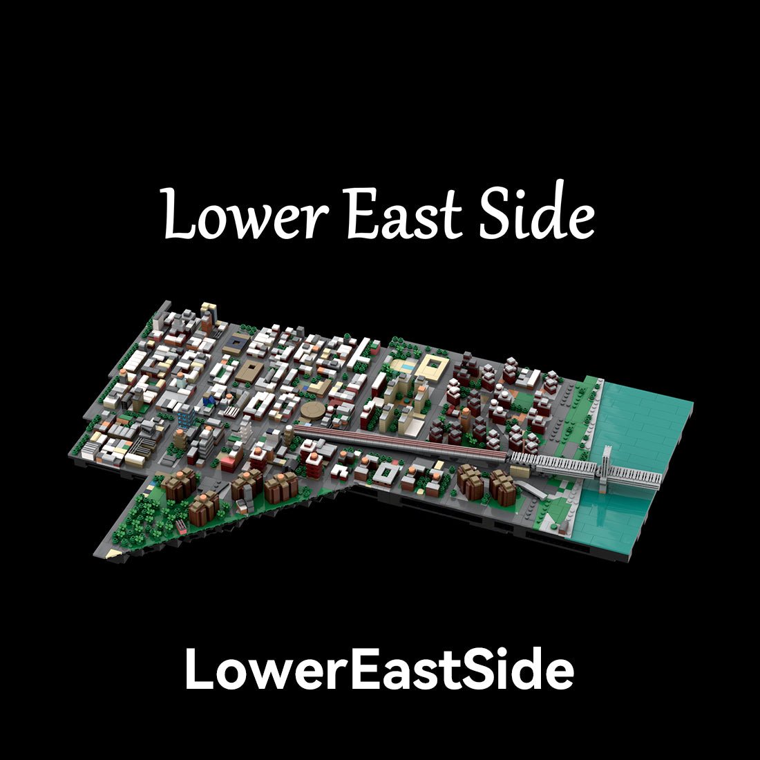 MOC - 225884 1/2000 Scale Lower Manhattan - LowerEastSide Module 2 Building Blocks - LesDiy - Building Blocks