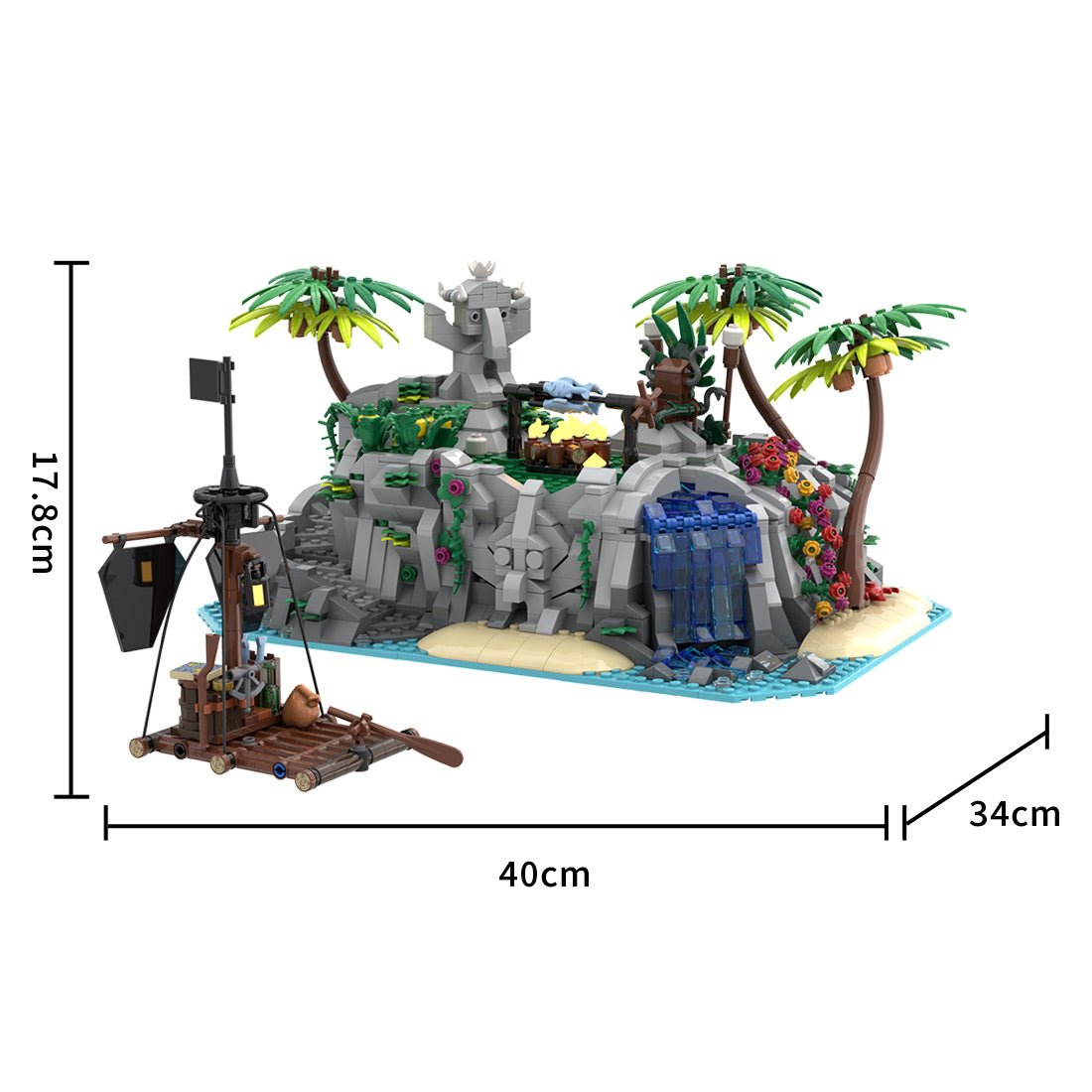 MOC - 225892 TAPU ISLAND Building Blocks - LesDiy -