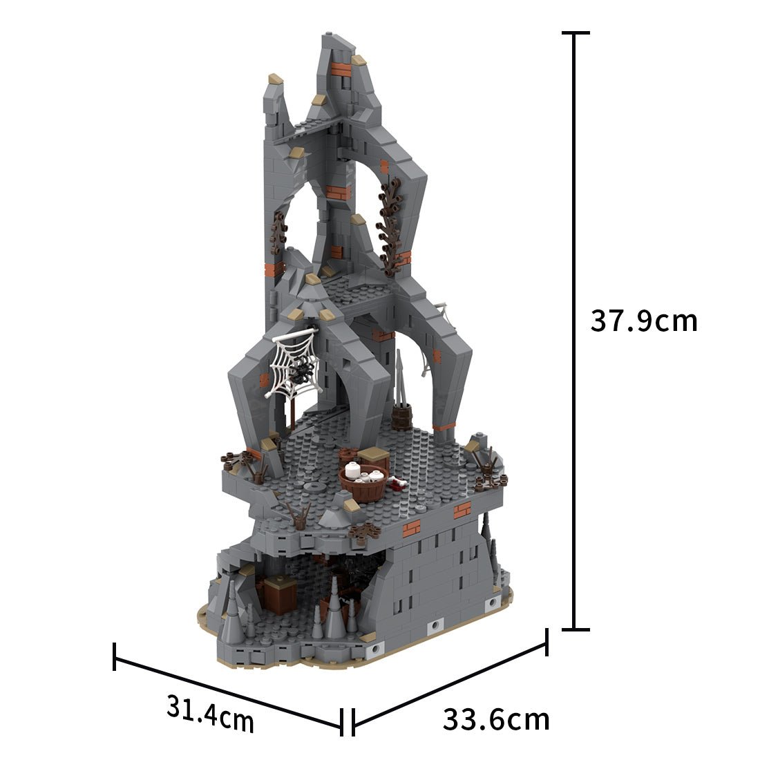 MOC - 226391 Part 6Medieval Dark Magic Mountain Building Blocks - LesDiy - Building Blocks