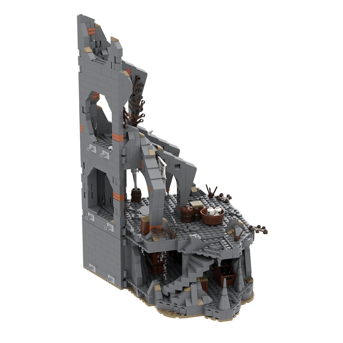 MOC - 226391 Part 6Medieval Dark Magic Mountain Building Blocks - LesDiy - Building Blocks