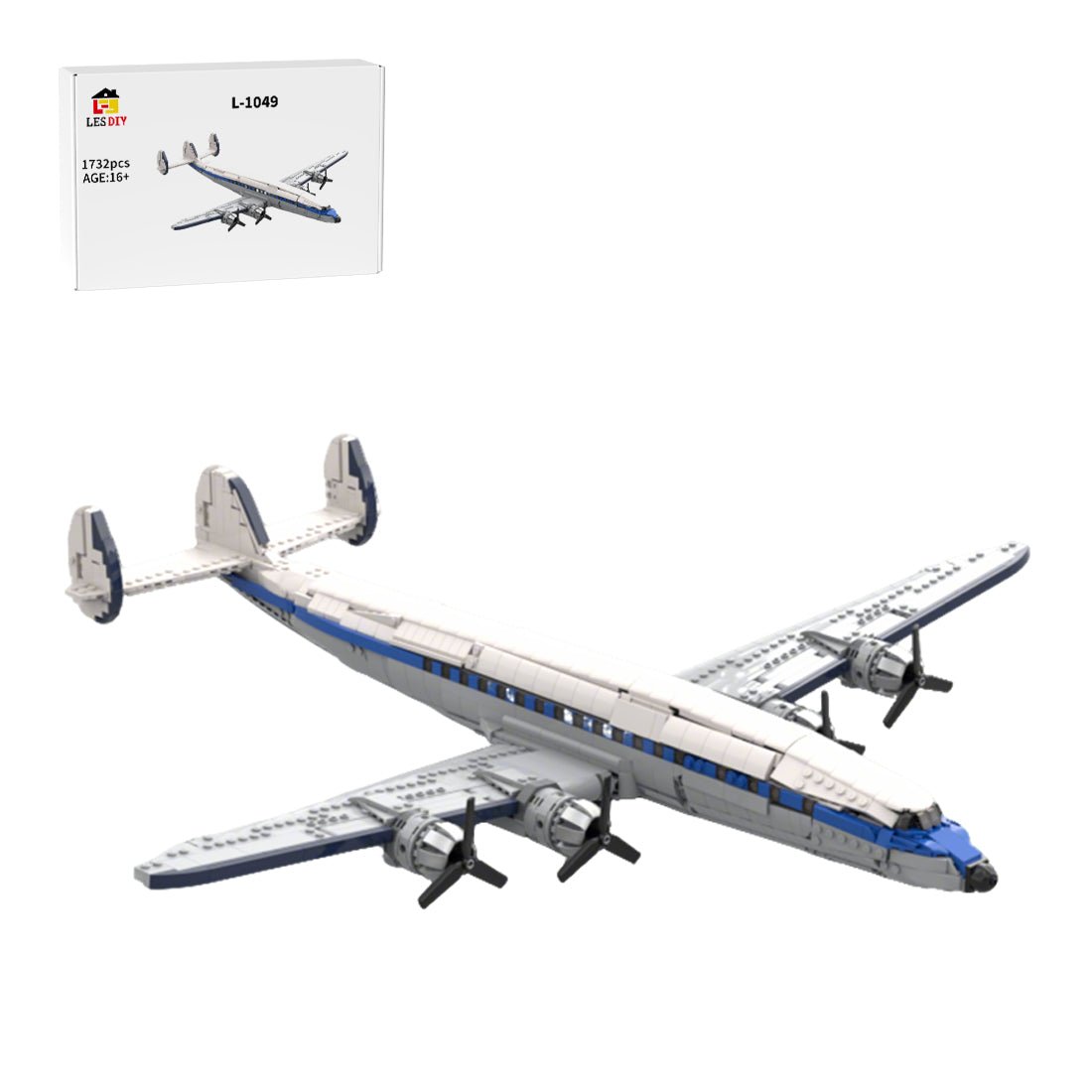 MOC - 226521 Lockheed L - 1049 Super Constellation Building Blocks - LesDiy - Building Blocks