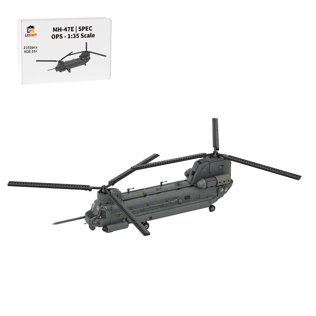 MOC - 227856 BOEING MH - 47E | SPEC OPS - 1:35 Scale Building Blocks - LesDiy -