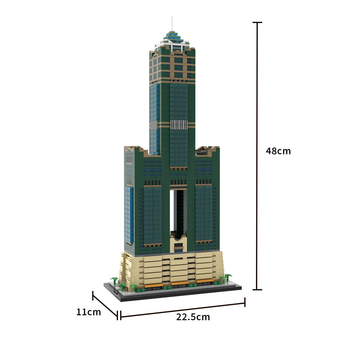 MOC - 228175 85 Sky Tower 1:800 Scale Building Blocks - LesDiy - Building Blocks