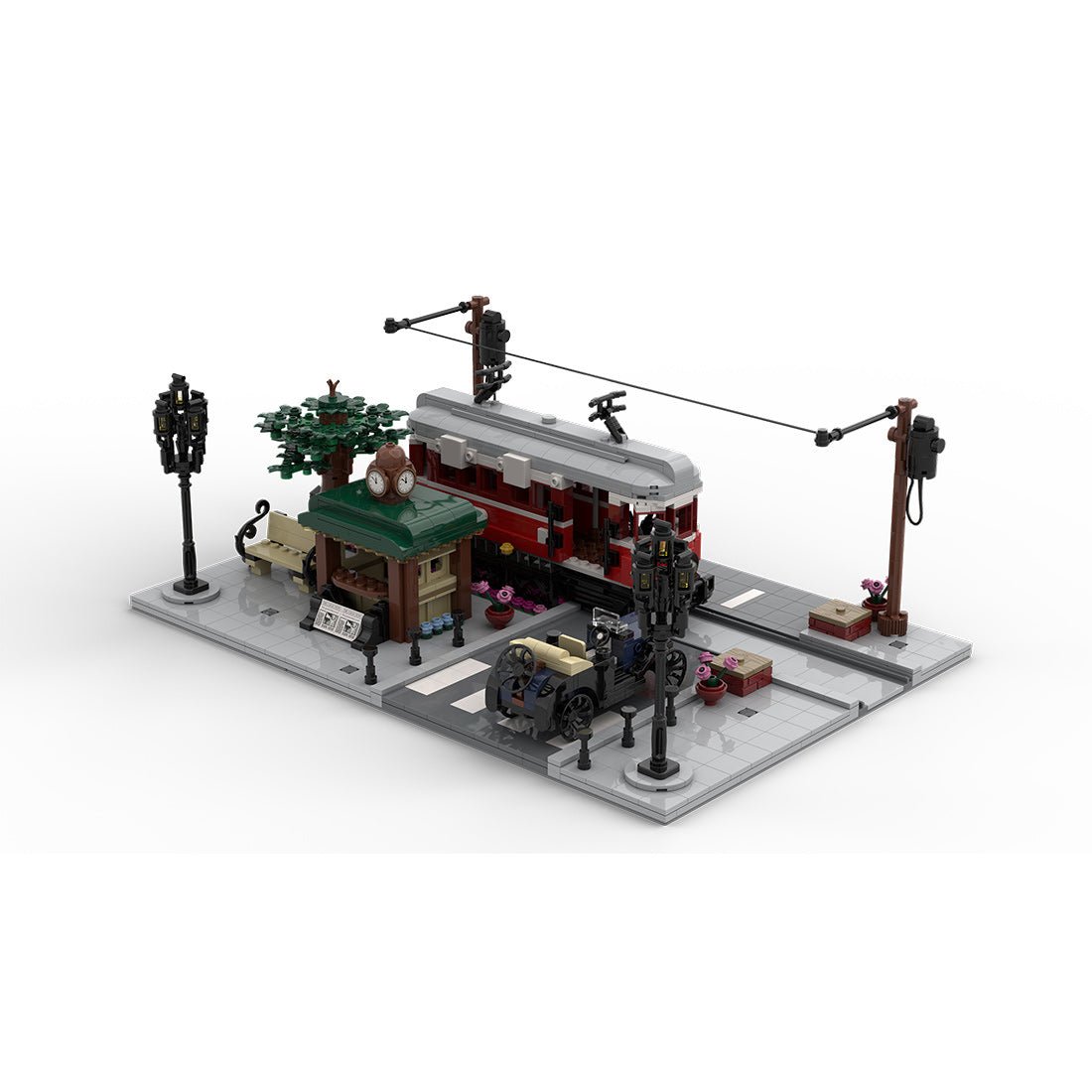 MOC - 229331 Trolley Crossing building Blocks - LesDiy -