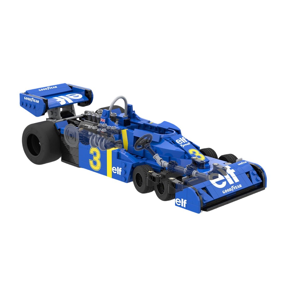 MOC - 229746 Tyrrell P34 1976 - working V8 Building Blocks - LesDiy -