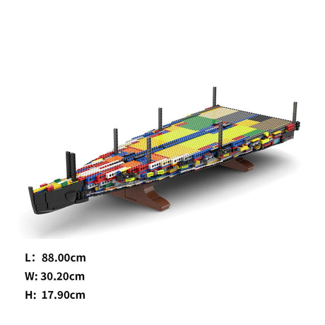 MOC - 230069 1/38 Scale Ultra MEGA Yacht - Part 1 Module 1 Deck 1 Bow Building Blocks - LesDiy - Building Blocks