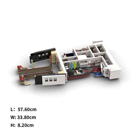 MOC - 230069 1/38 Scale Ultra MEGA Yacht - Part 1 Module 3 Deck 1 Bow Building Blocks - LesDiy - Building Blocks