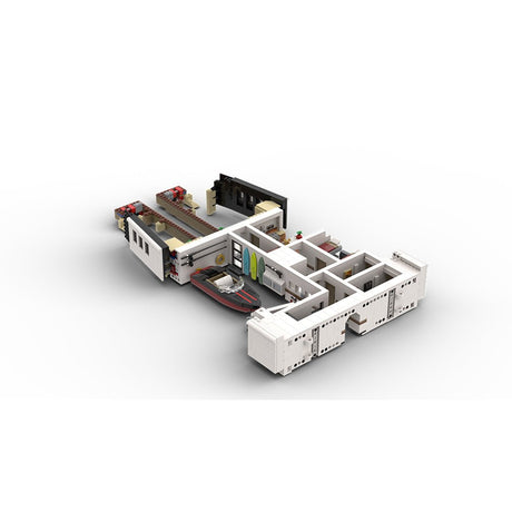 MOC - 230069 1/38 Scale Ultra MEGA Yacht - Part 1 Module 3 Deck 1 Bow Building Blocks - LesDiy - Building Blocks