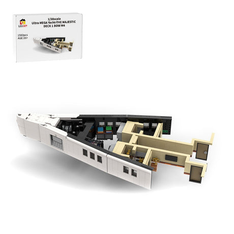 MOC - 230069 1/38 Scale Ultra MEGA Yacht - Part 1 Module 4 Deck 1 Bow Building Blocks - LesDiy - Building Blocks