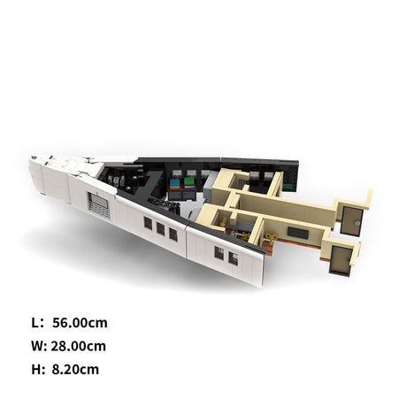 MOC - 230069 1/38 Scale Ultra MEGA Yacht - Part 1 Module 4 Deck 1 Bow Building Blocks - LesDiy - Building Blocks