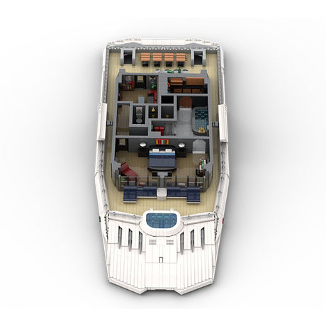 MOC - 230069 1/38 Scale Ultra MEGA Yacht - Part 10 Module 17 Deck 4 Owner's deck Building Blocks - LesDiy - Building Blocks