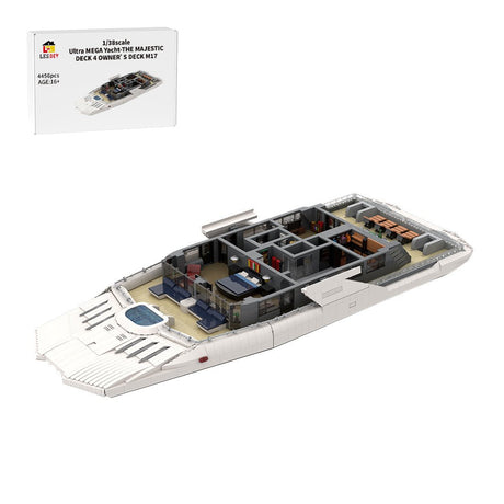 MOC - 230069 1/38 Scale Ultra MEGA Yacht - Part 10 Module 17 Deck 4 Owner's deck Building Blocks - LesDiy - Building Blocks