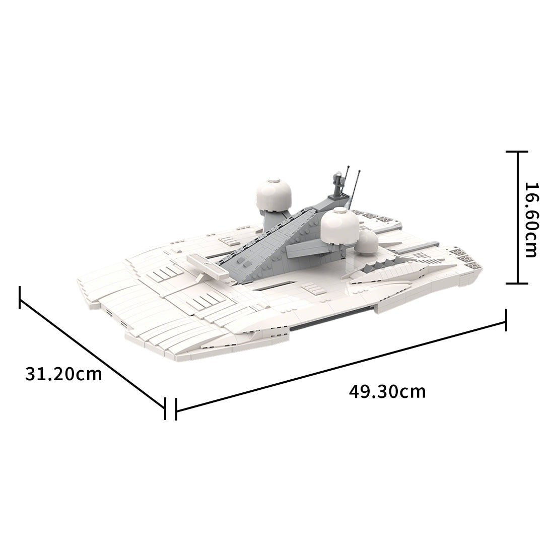 MOC - 230069 1/38 Scale Ultra MEGA Yacht - Part 11 Module 18 Hardtop Building Blocks - LesDiy - Building Blocks