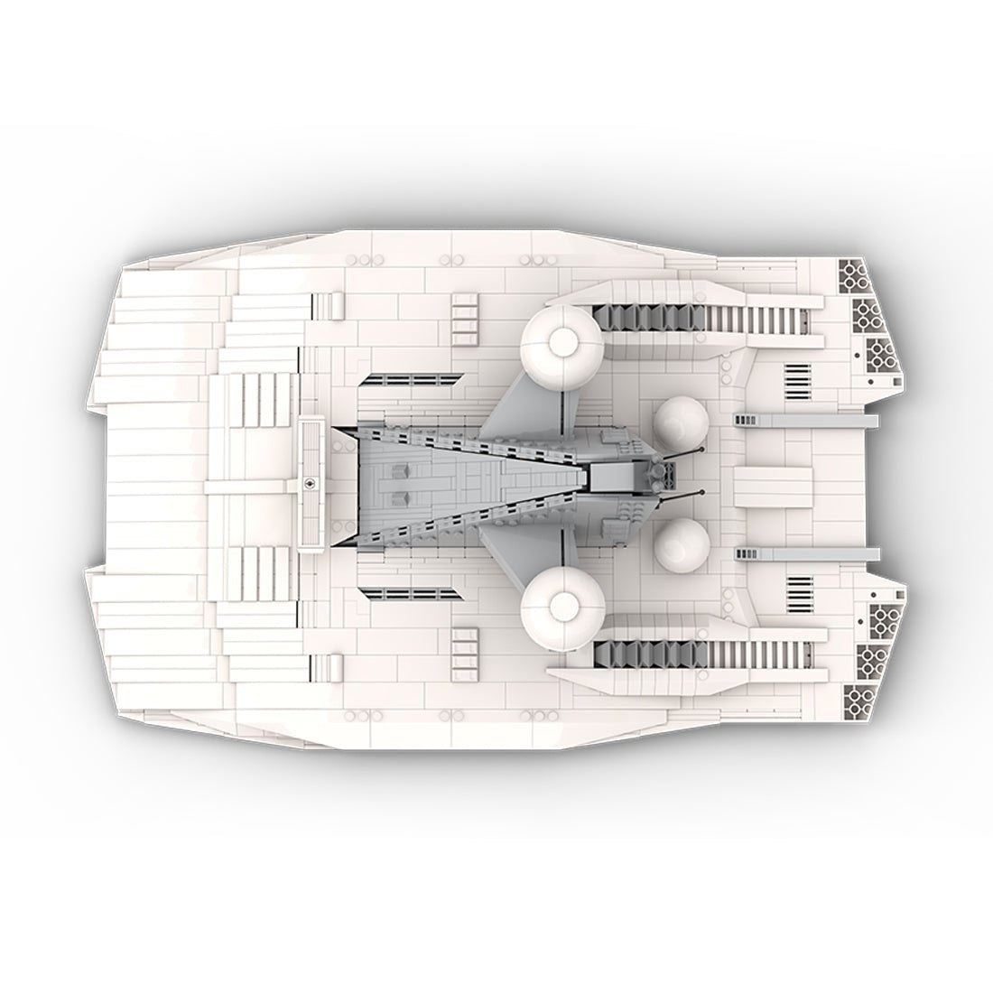 MOC - 230069 1/38 Scale Ultra MEGA Yacht - Part 11 Module 18 Hardtop Building Blocks - LesDiy - Building Blocks