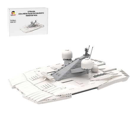 MOC - 230069 1/38 Scale Ultra MEGA Yacht - Part 11 Module 18 Hardtop Building Blocks - LesDiy - Building Blocks