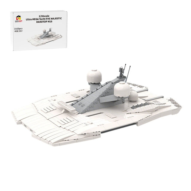 MOC - 230069 1/38 Scale Ultra MEGA Yacht - Part 11 Module 18 Hardtop Building Blocks - LesDiy - Building Blocks
