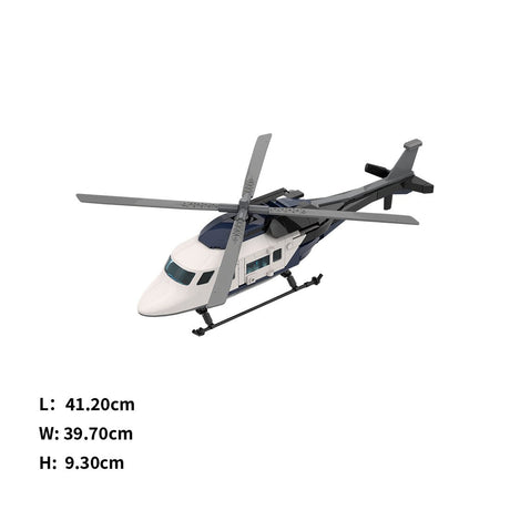 MOC - 230069 1/38 Scale Ultra MEGA Yacht - Part 12 Module 19 Helicopter Building Blocks - LesDiy - Building Blocks