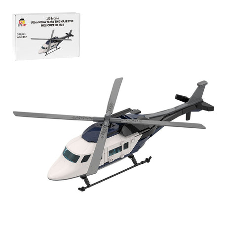 MOC - 230069 1/38 Scale Ultra MEGA Yacht - Part 12 Module 19 Helicopter Building Blocks - LesDiy - Building Blocks