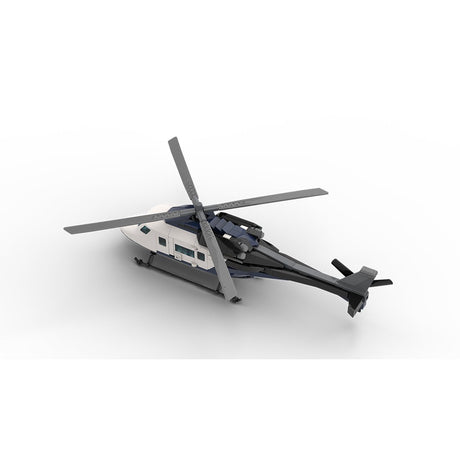 MOC - 230069 1/38 Scale Ultra MEGA Yacht - Part 12 Module 19 Helicopter Building Blocks - LesDiy - Building Blocks