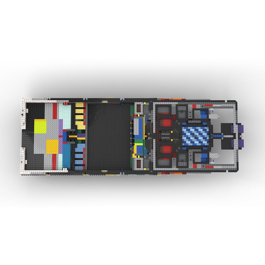 MOC - 230069 1/38 Scale Ultra MEGA Yacht - Part 2 Module 5 Deck 1 Stern Building Blocks - LesDiy - Building Blocks