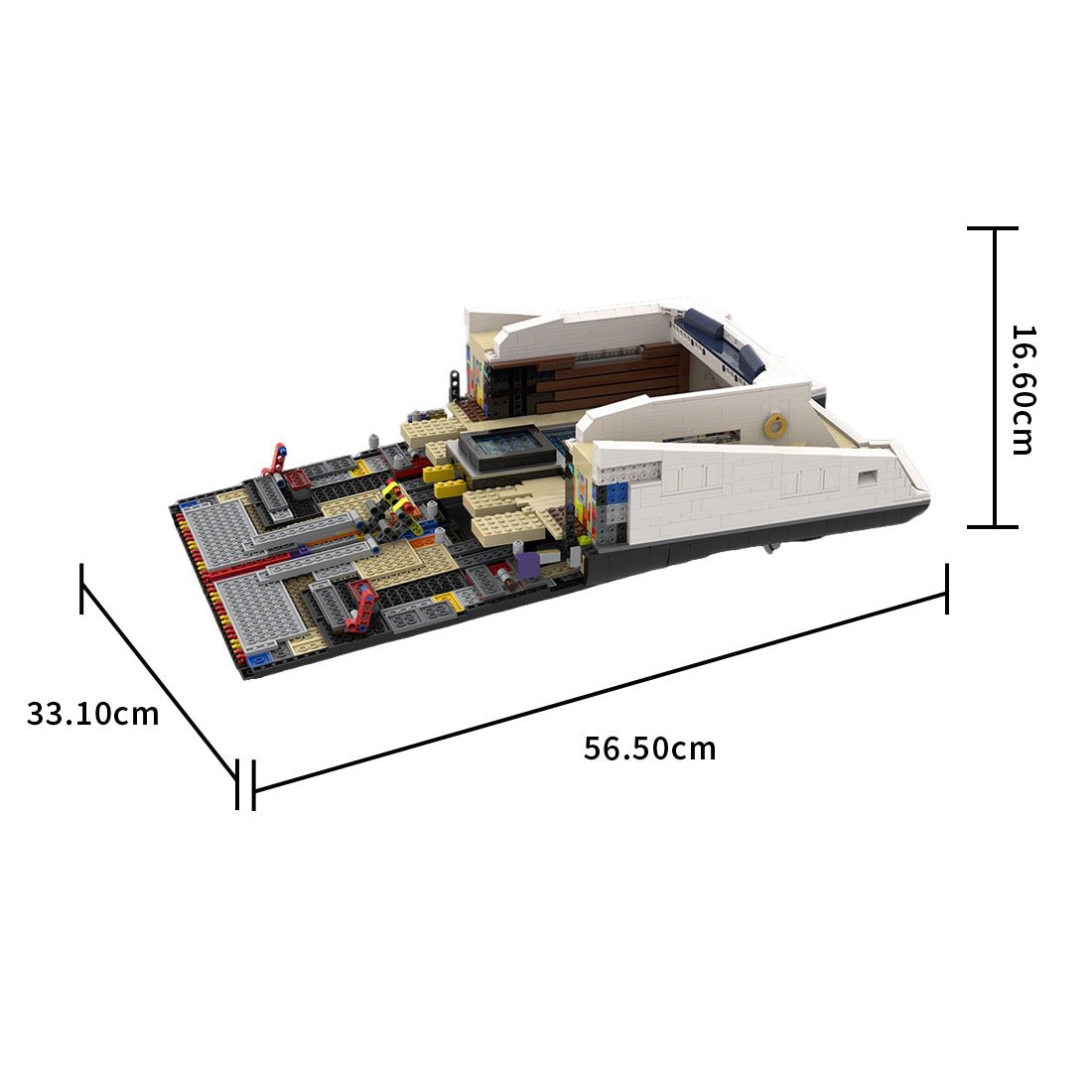 MOC - 230069 1/38 Scale Ultra MEGA Yacht - Part 2 Module 6 Deck 1 Stern Building Blocks - LesDiy - Building Blocks