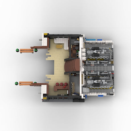 MOC - 230069 1/38 Scale Ultra MEGA Yacht - Part 2 Module 7 Deck 1 Stern Building Block - LesDiy - Building Blocks