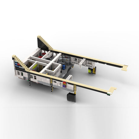 MOC - 230069 1/38 Scale Ultra MEGA Yacht - Part 2 Module 8 Deck 1 Stern Building Blocks - LesDiy - Building Blocks