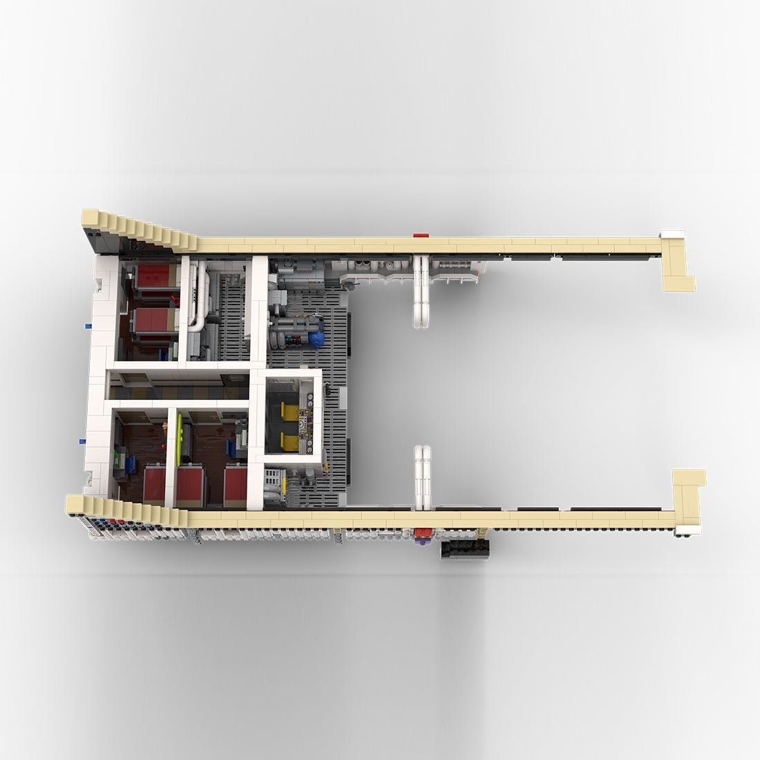 MOC - 230069 1/38 Scale Ultra MEGA Yacht - Part 2 Module 8 Deck 1 Stern Building Blocks - LesDiy - Building Blocks