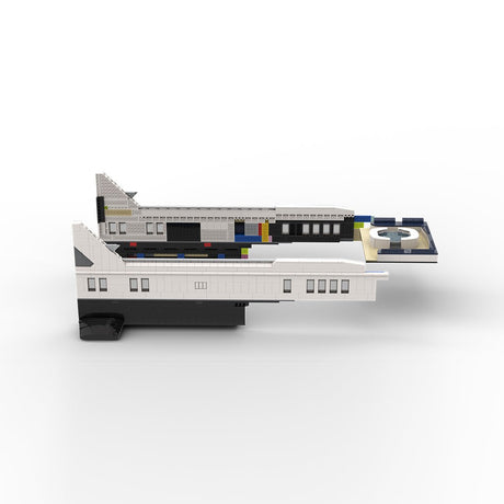 MOC - 230069 1/38 Scale Ultra MEGA Yacht - Part 2 Module 9 Deck 1 Stern Building Blocks - LesDiy - Building Blocks