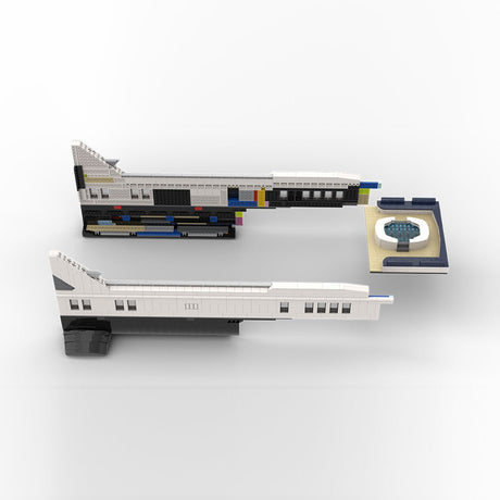 MOC - 230069 1/38 Scale Ultra MEGA Yacht - Part 2 Module 9 Deck 1 Stern Building Blocks - LesDiy - Building Blocks