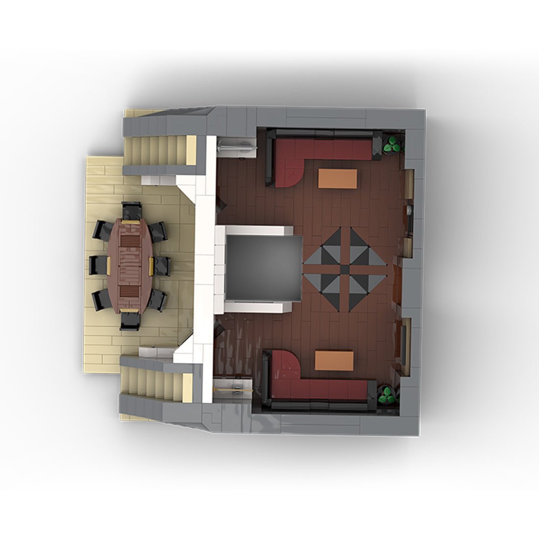 MOC - 230069 1/38 Scale Ultra MEGA Yacht - Part 3 Module 10 Deck 2 Stern 1 Building Blocks - LesDiy - Building Blocks