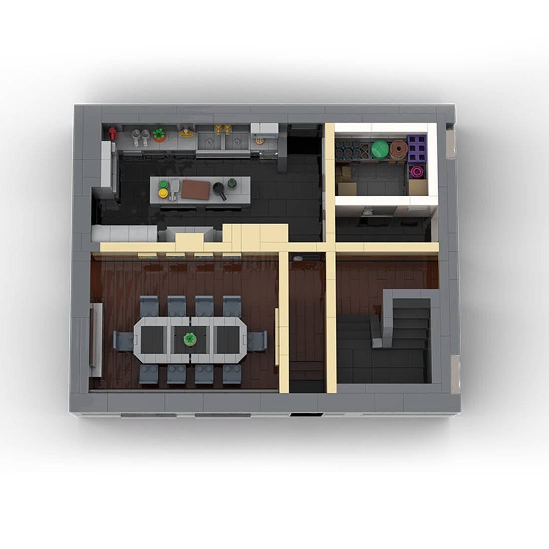 MOC - 230069 1/38 Scale Ultra MEGA Yacht - Part 4 Module 11 Deck 2 Stern 2 Building Blocks - LesDiy - Building Blocks