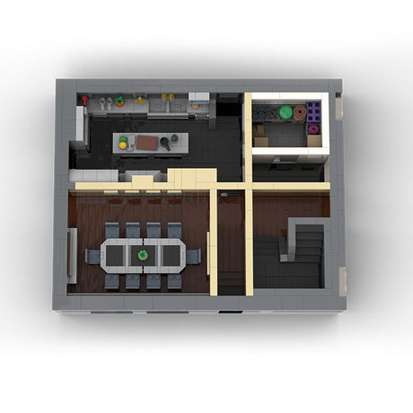 MOC - 230069 1/38 Scale Ultra MEGA Yacht - Part 4 Module 11 Deck 2 Stern 2 Building Blocks - LesDiy - Building Blocks