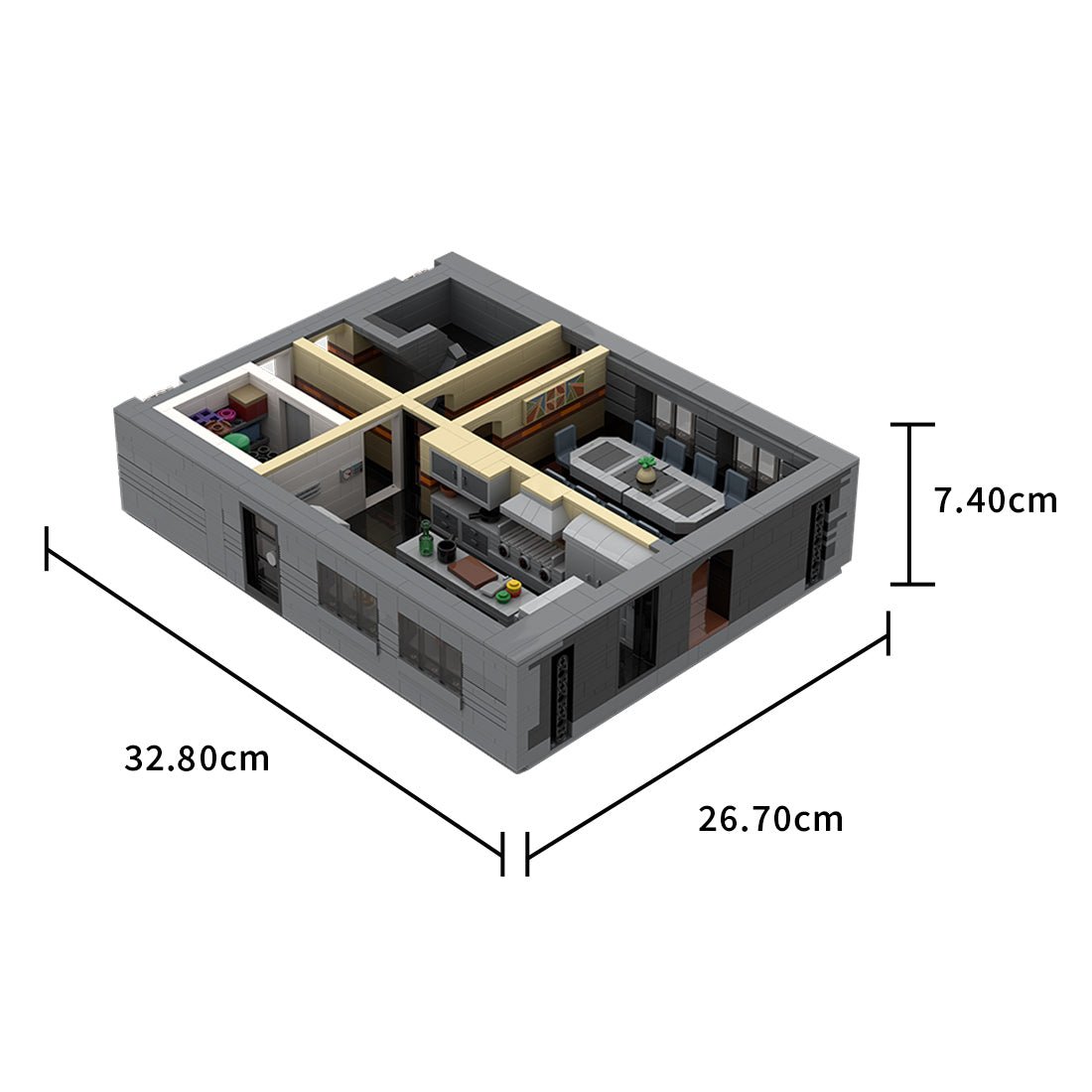MOC - 230069 1/38 Scale Ultra MEGA Yacht - Part 4 Module 11 Deck 2 Stern 2 Building Blocks - LesDiy - Building Blocks