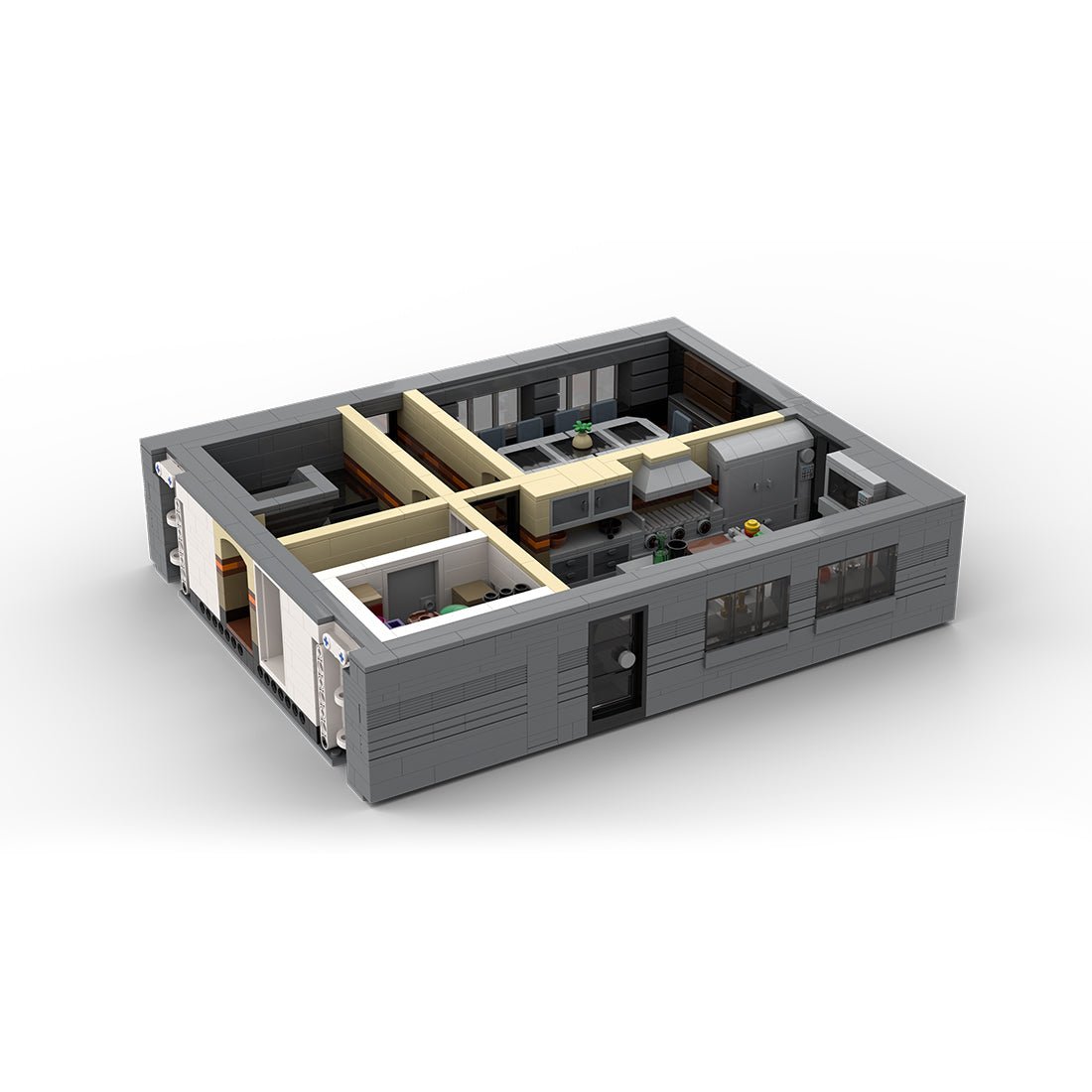 MOC - 230069 1/38 Scale Ultra MEGA Yacht - Part 4 Module 11 Deck 2 Stern 2 Building Blocks - LesDiy - Building Blocks