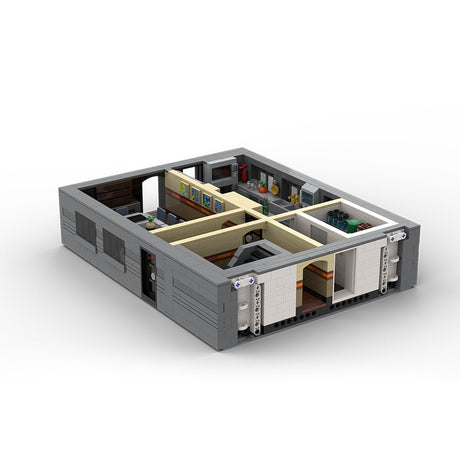 MOC - 230069 1/38 Scale Ultra MEGA Yacht - Part 4 Module 11 Deck 2 Stern 2 Building Blocks - LesDiy - Building Blocks