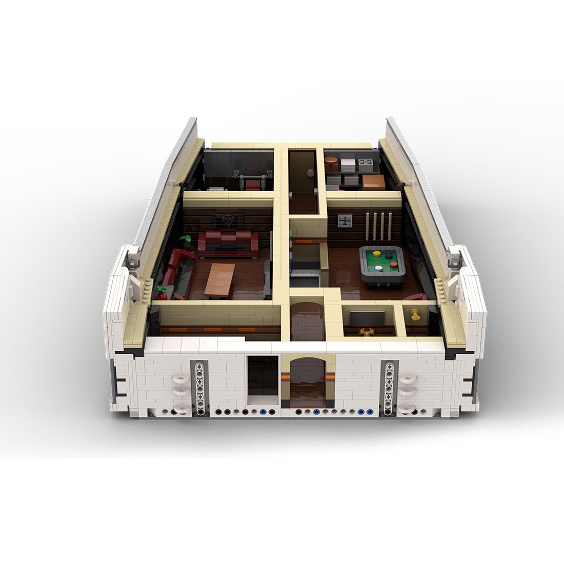 MOC - 230069 1/38 Scale Ultra MEGA Yacht - Part 5 Module 12 Deck 2 Bow 1 Building Blocks - LesDiy - Building Blocks