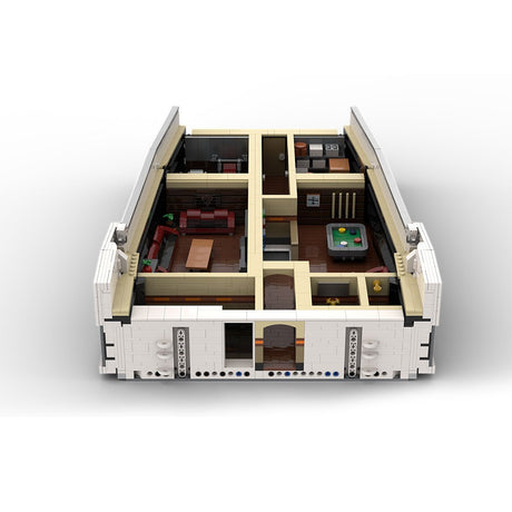 MOC - 230069 1/38 Scale Ultra MEGA Yacht - Part 5 Module 12 Deck 2 Bow 1 Building Blocks - LesDiy - Building Blocks