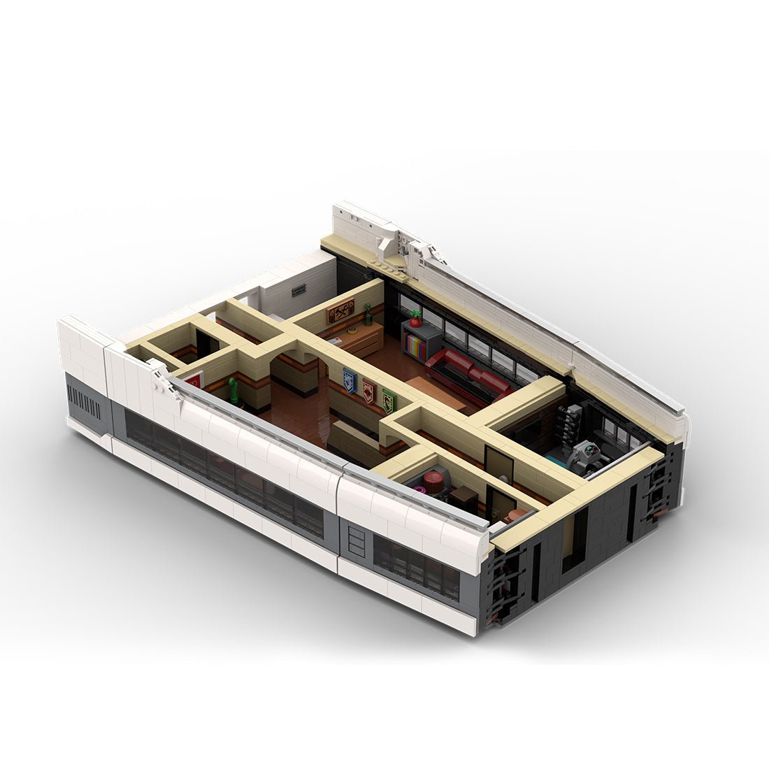 MOC - 230069 1/38 Scale Ultra MEGA Yacht - Part 5 Module 12 Deck 2 Bow 1 Building Blocks - LesDiy - Building Blocks