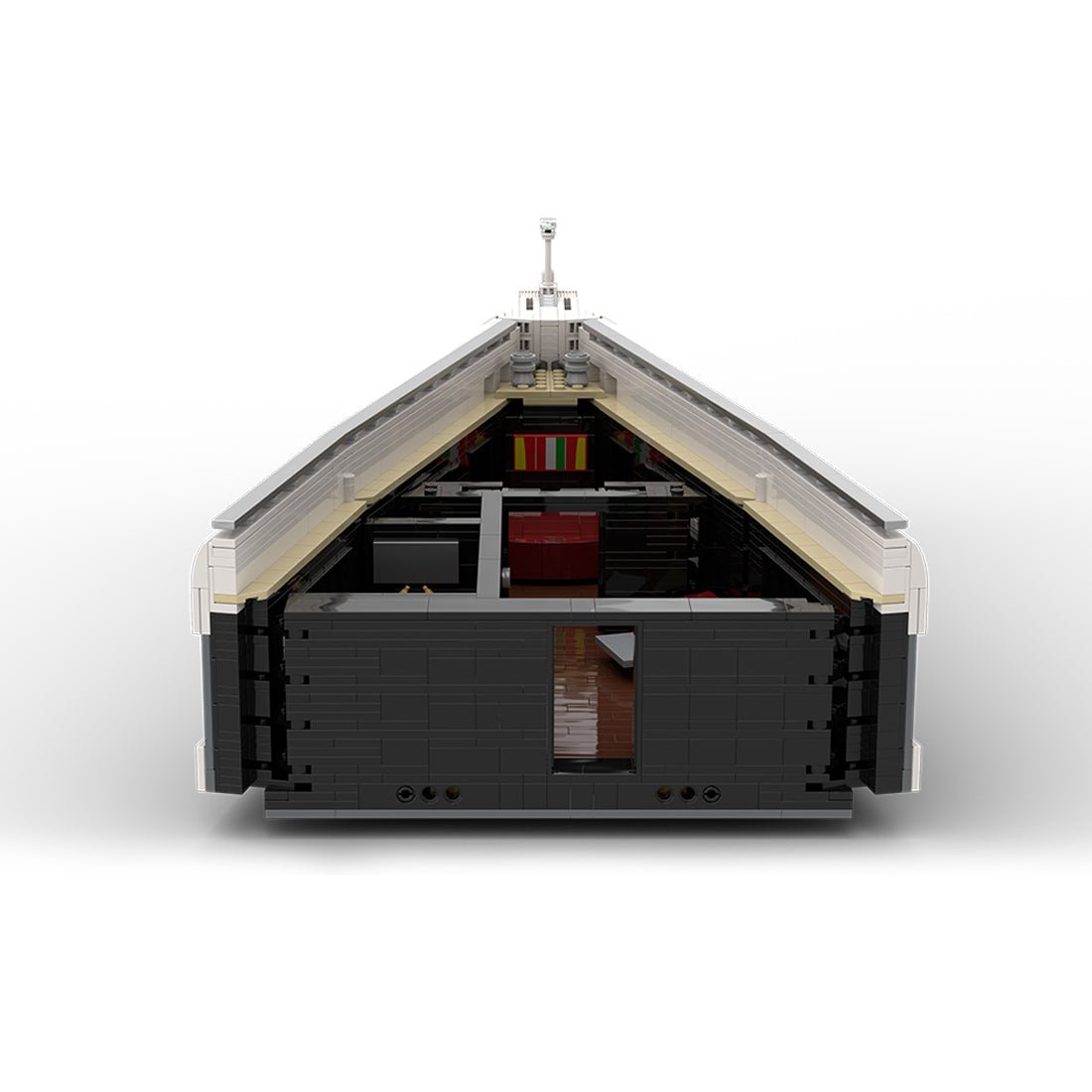 MOC - 230069 1/38 Scale Ultra MEGA Yacht - Part 6 Module 13 Deck 2 Bow 2 Building Blocks - LesDiy - Building Blocks