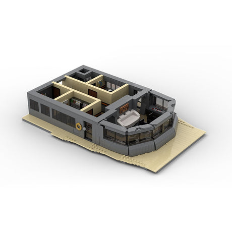 MOC - 230069 1/38 Scale Ultra MEGA Yacht - Part 8 Module 15 Deck 3 Mid Building Blocks - LesDiy - Building Blocks