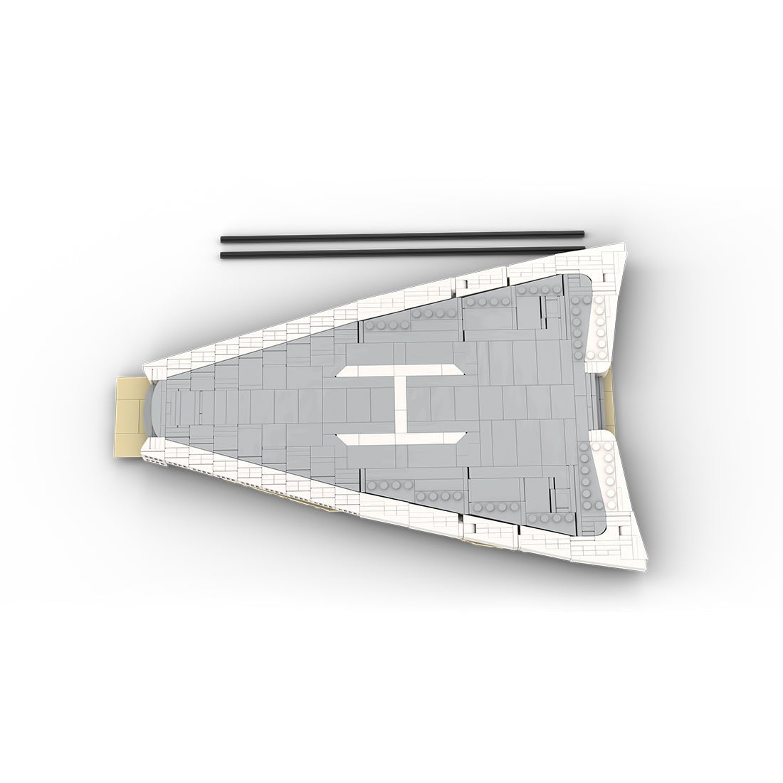 MOC - 230069 1/38 Scale Ultra MEGA Yacht - Part 9 Module 16 Deck 3 Bow Building Blocks - LesDiy - Building Blocks