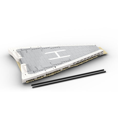 MOC - 230069 1/38 Scale Ultra MEGA Yacht - Part 9 Module 16 Deck 3 Bow Building Blocks - LesDiy - Building Blocks