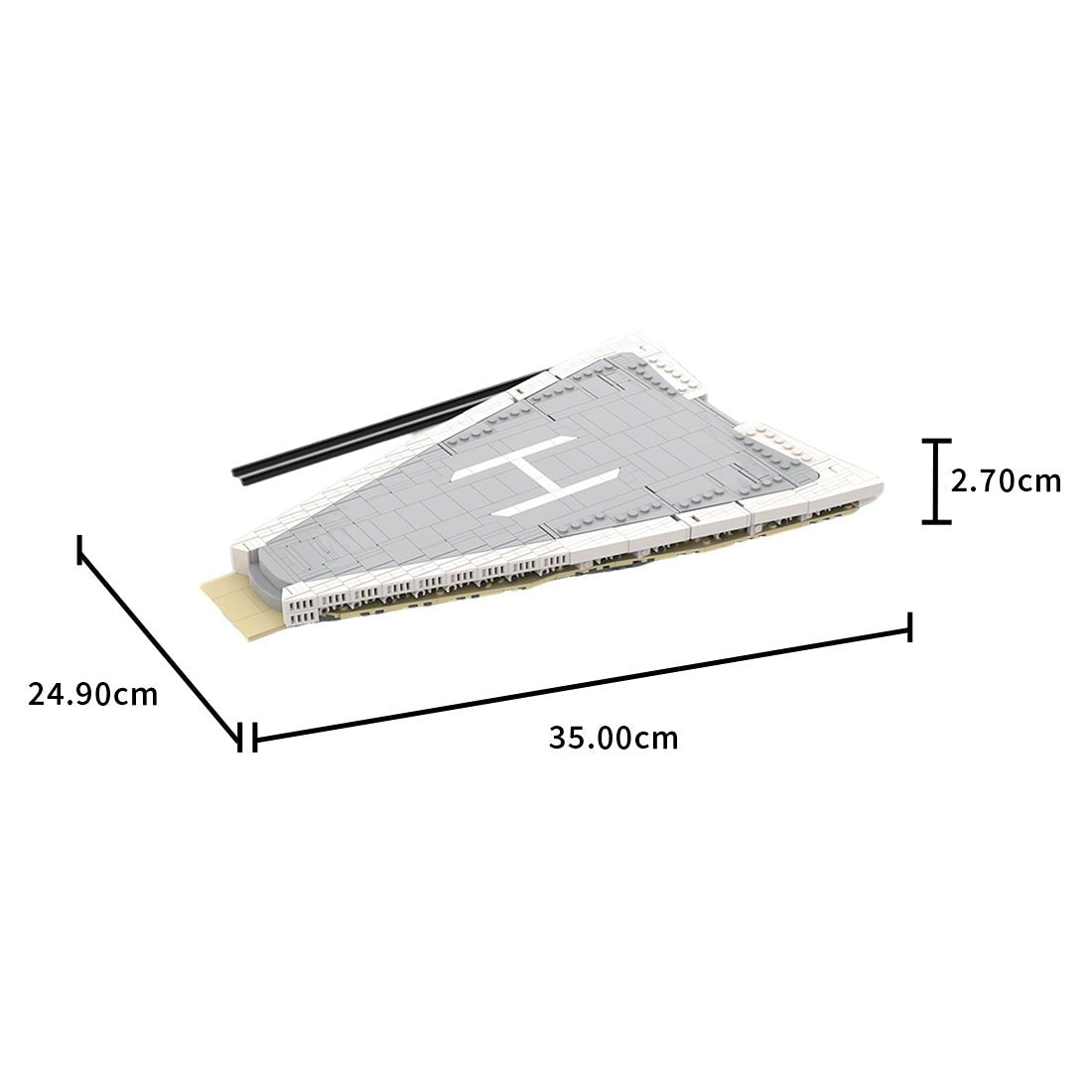 MOC - 230069 1/38 Scale Ultra MEGA Yacht - Part 9 Module 16 Deck 3 Bow Building Blocks - LesDiy - Building Blocks