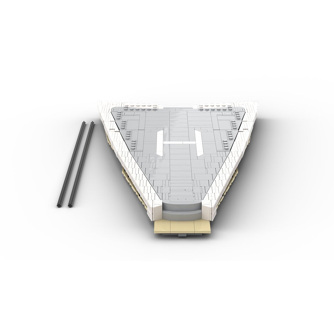 MOC - 230069 1/38 Scale Ultra MEGA Yacht - Part 9 Module 16 Deck 3 Bow Building Blocks - LesDiy - Building Blocks