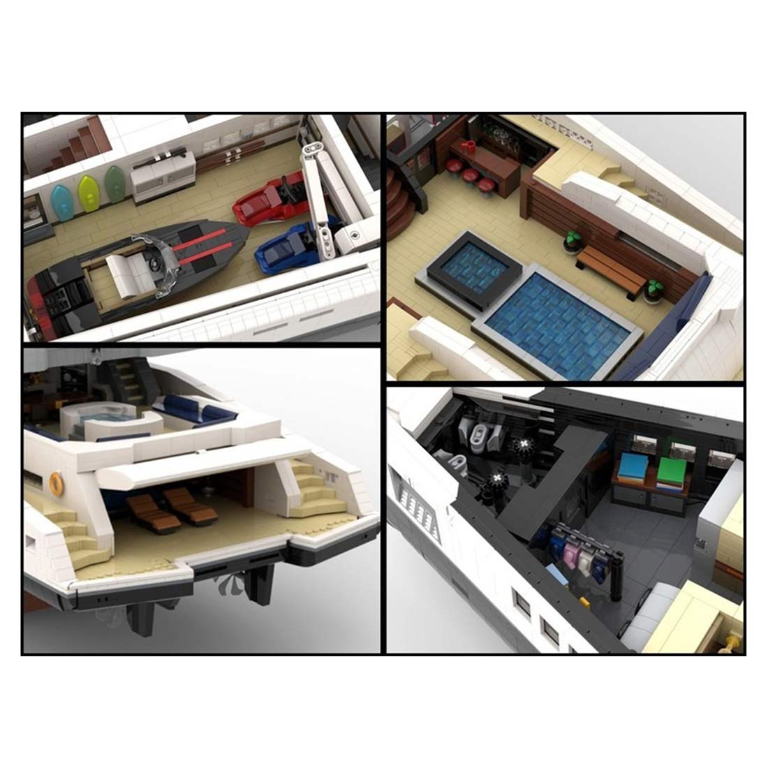 MOC - 230069 Ultra MEGA Yacht - 48,000 Parts - Mini - Fig Scale Building Blocks - LesDiy - Building Blocks