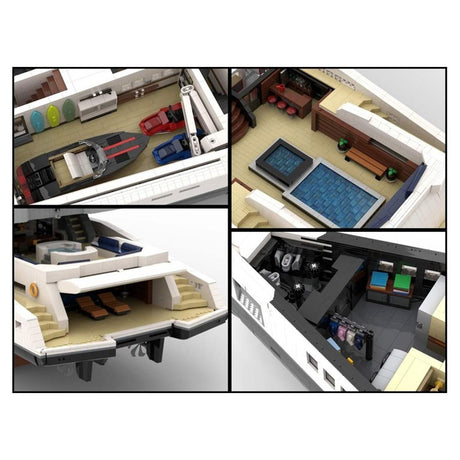 MOC - 230069 Ultra MEGA Yacht - 48,000 Parts - Mini - Fig Scale Building Blocks - LesDiy - Building Blocks
