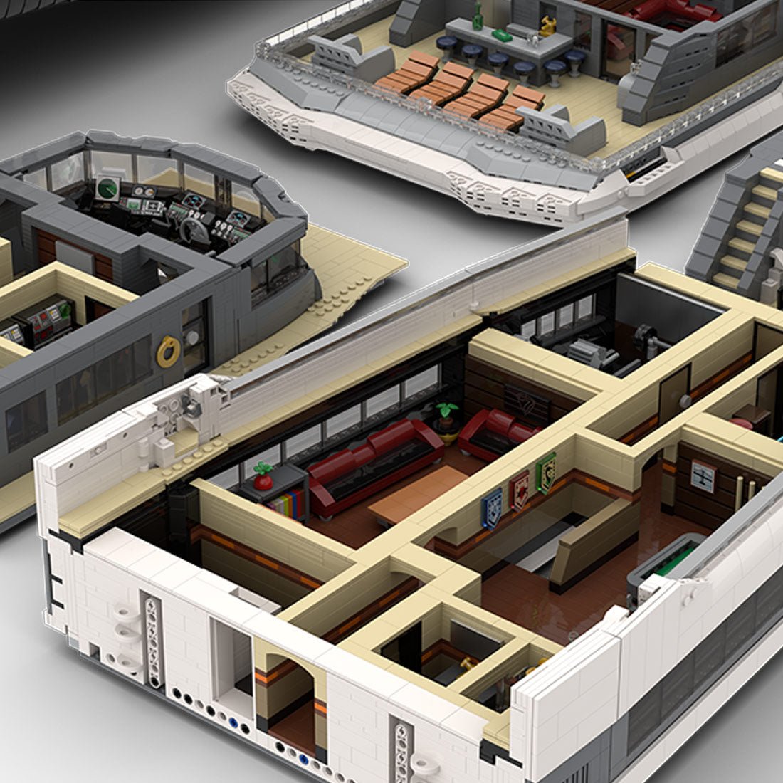 MOC - 230069 Ultra MEGA Yacht - 48,000 Parts - Mini - Fig Scale Building Blocks - LesDiy - Building Blocks