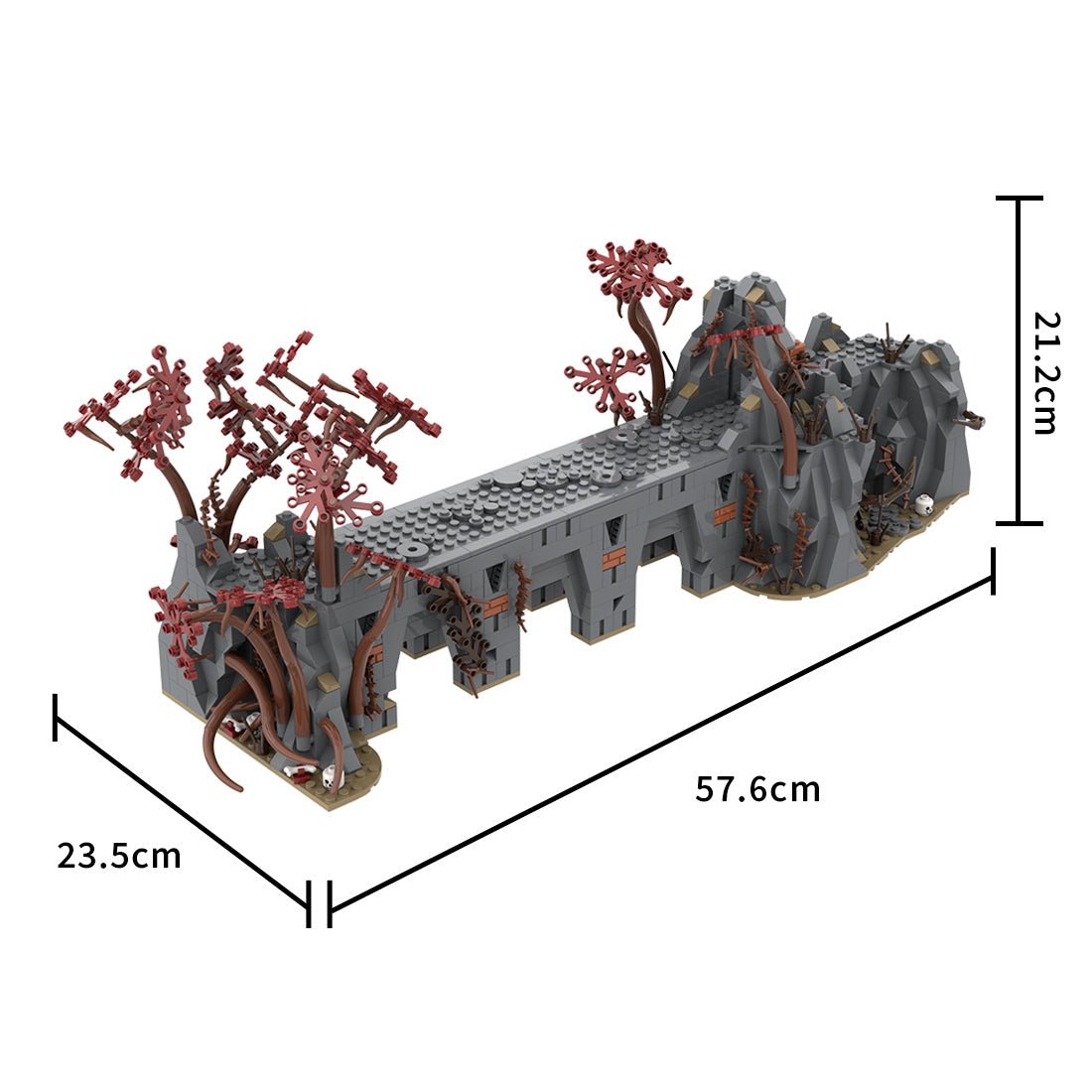 MOC - 230141 Part 1 Medieval Dark Magic Mountain Building Blocks - LesDiy - Building Blocks